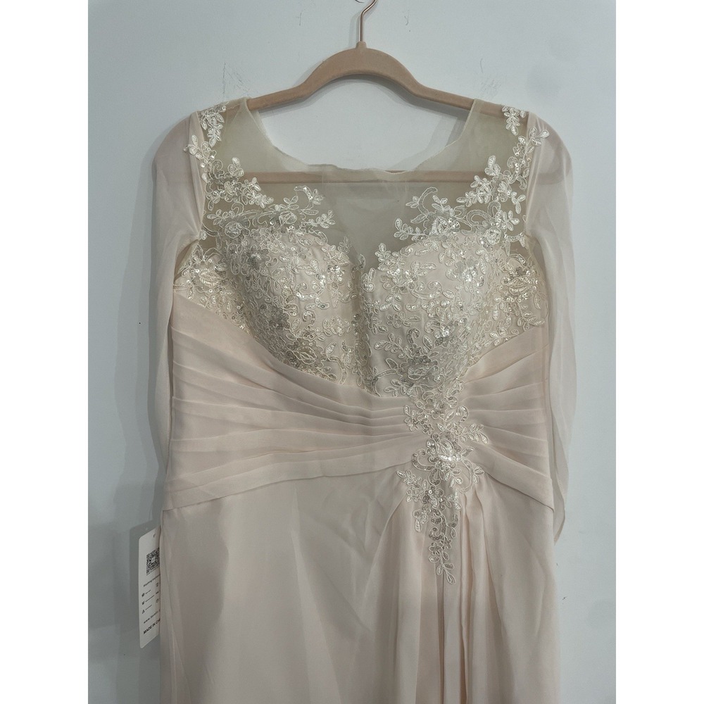 Lavetir Women's Dress Size 12 Mother Of The Bride Wedding Beaded Blush Color
